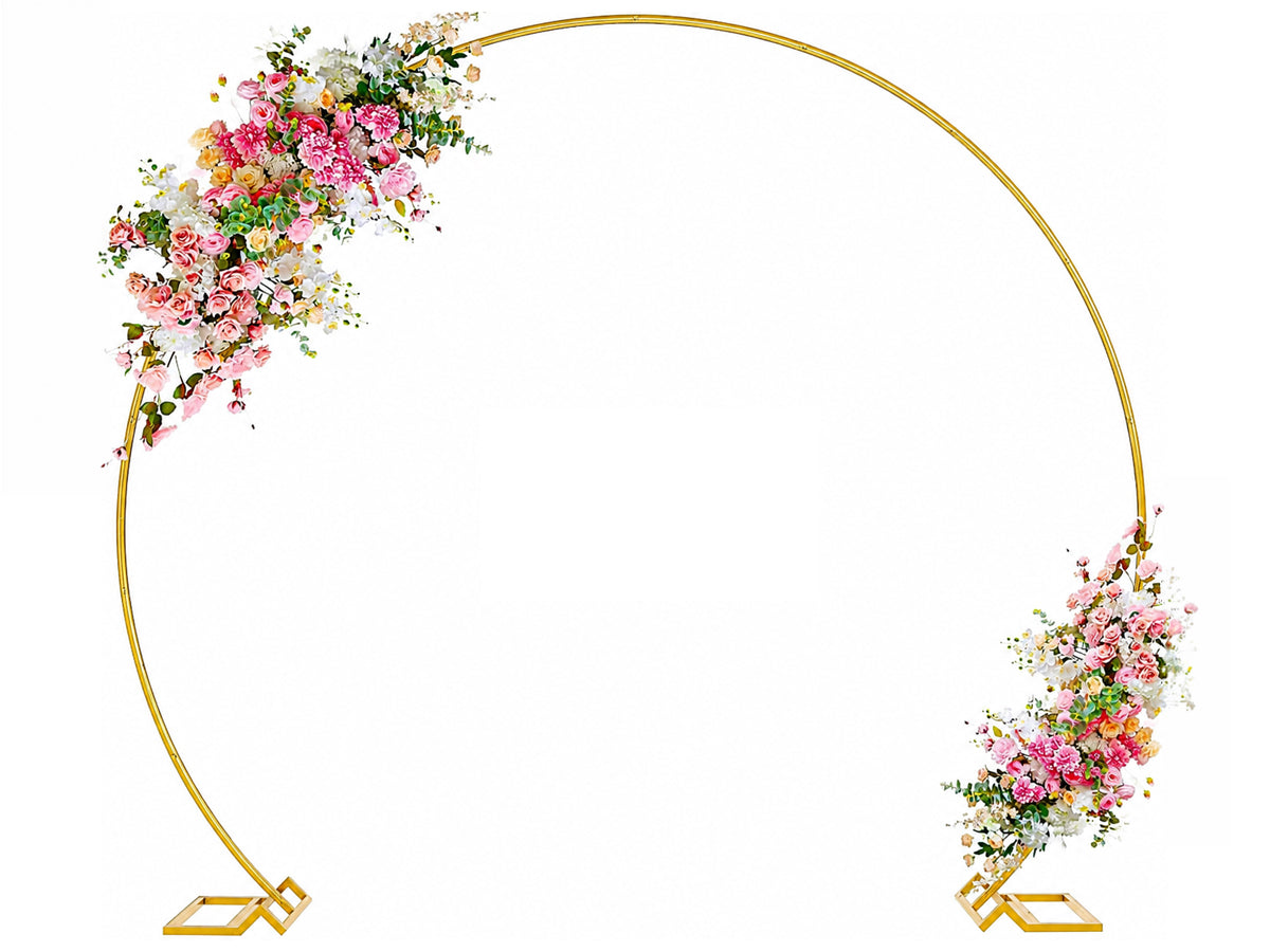 8FT Round Backdrop Stand Wedding Background Decoration Party Flower Balloon Display