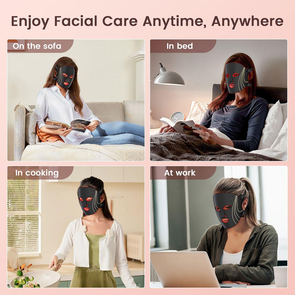 Red Light Therapy Mask – 7-Colour LED Face Mask with 180 Light Beams