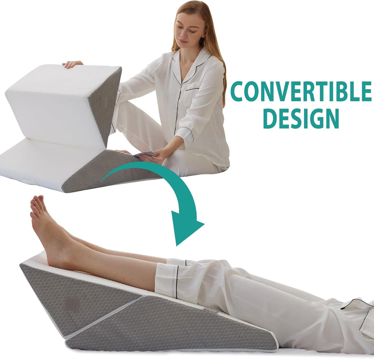3Pcs Wedge Pillow Set for After Surgery Bed Wedge Pillow for GERD Snoring