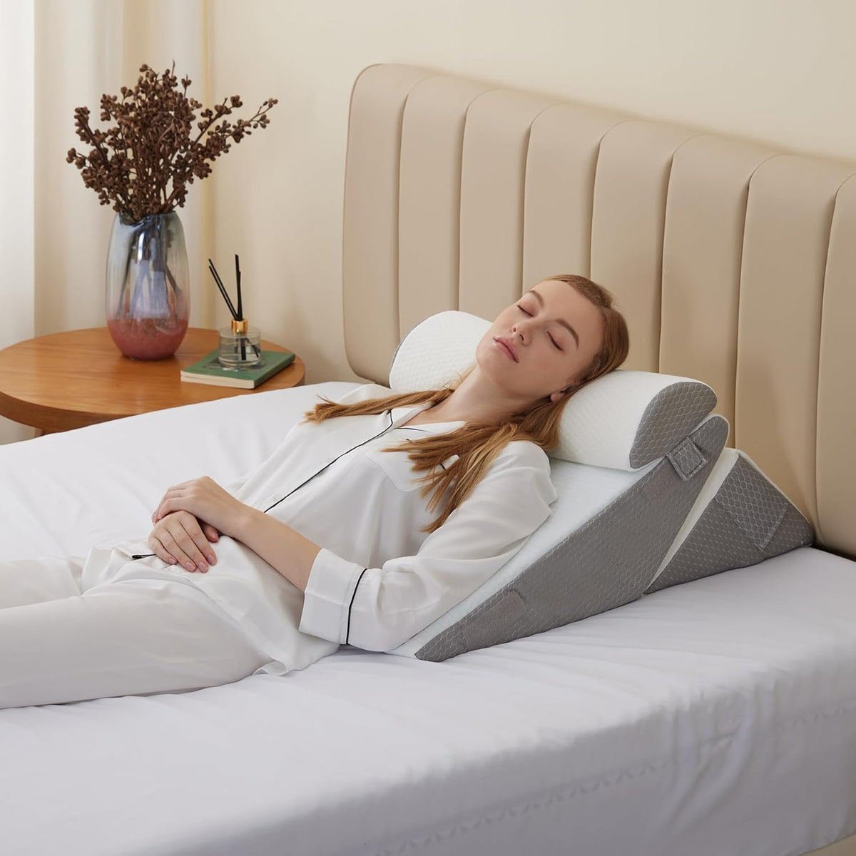 3Pcs Wedge Pillow Set for After Surgery Bed Wedge Pillow for GERD Snoring