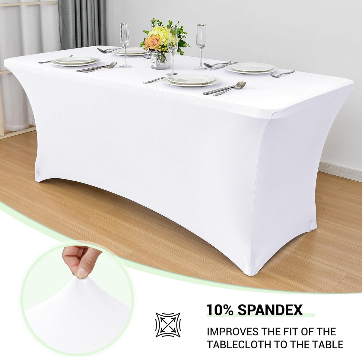 Table Cover Table Cloth white 6ft