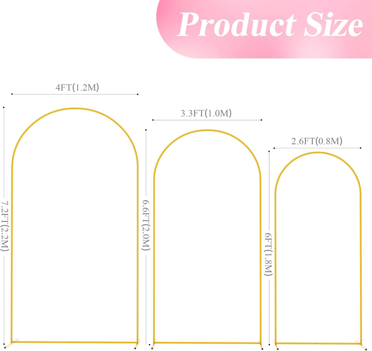 Metal Arch Backdrop Stand Wedding Arch Backdrop Stand Gold Arch Backdrop Stand