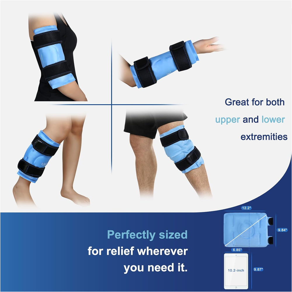 Hot & Cold Pack Soothing Care for ACL, Flexible Knee Ice Wrap for Leg Comfort