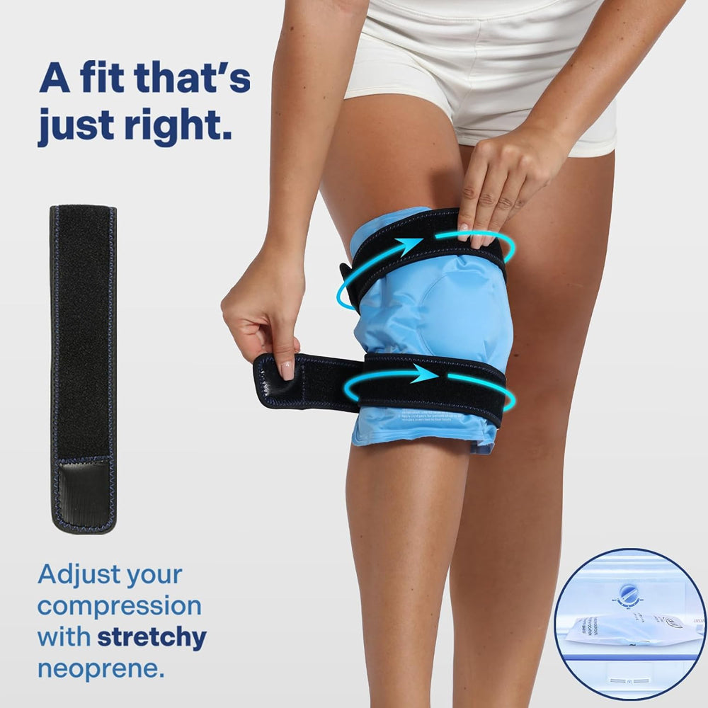 Hot & Cold Pack Soothing Care for ACL, Flexible Knee Ice Wrap for Leg Comfort
