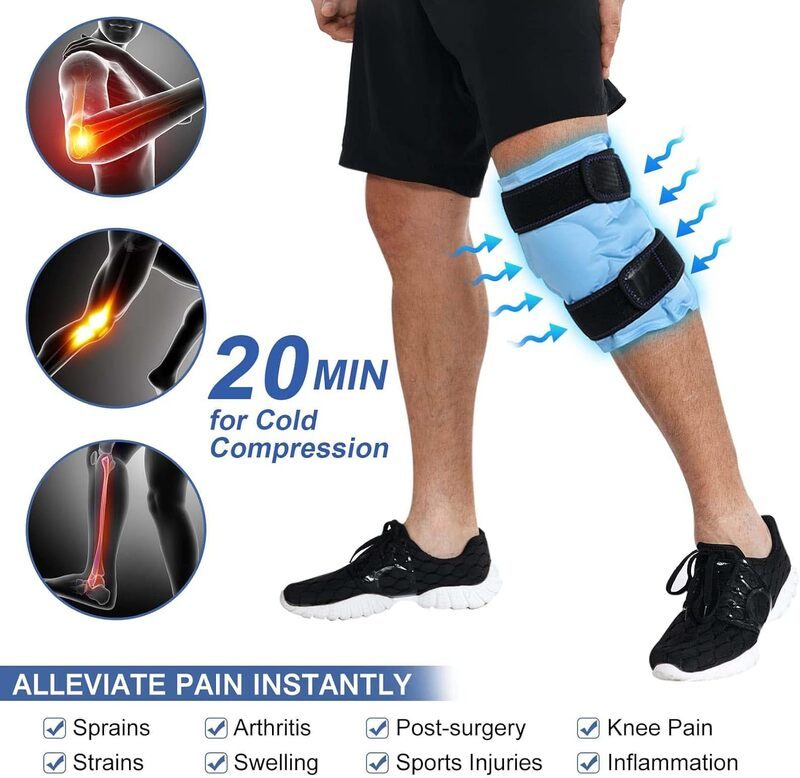 Hot & Cold Pack Soothing Care for ACL, Flexible Knee Ice Wrap for Leg Comfort
