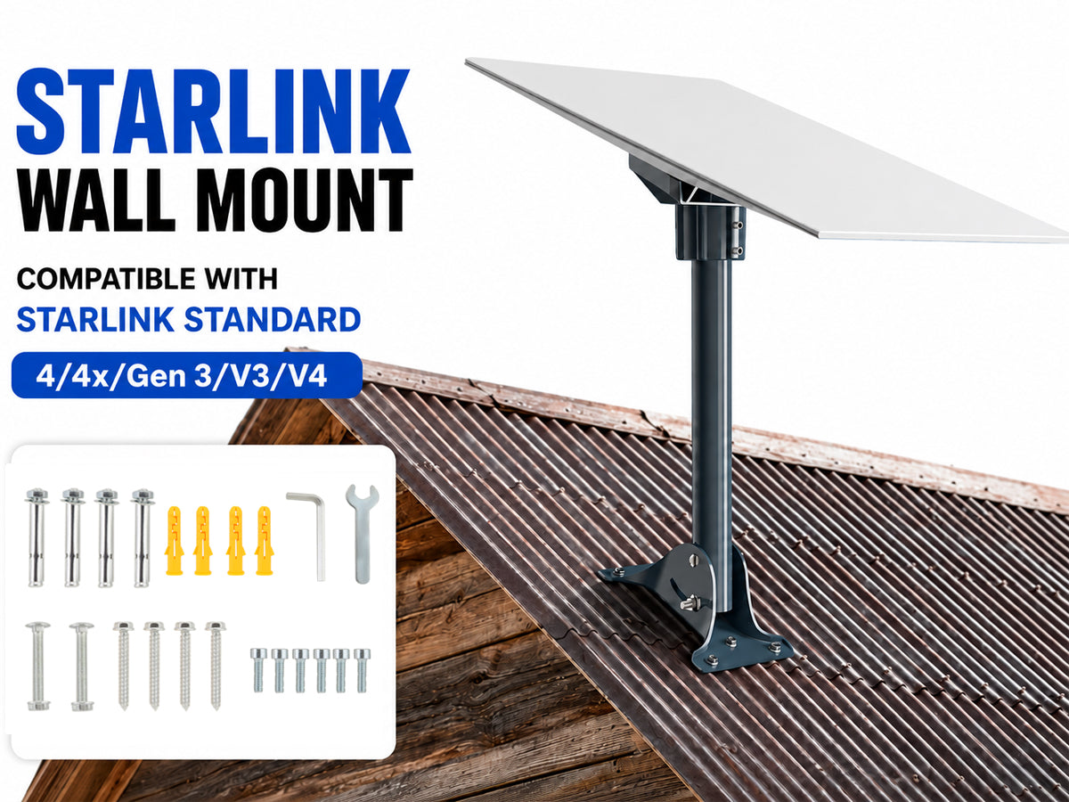 Gen 3 Mount for Starlink, 360 deg Rotatable Roof & Wall Mount for V3 V4 4X Starlink