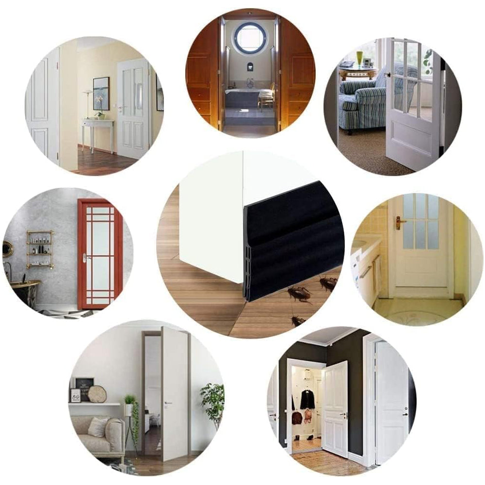 Door Draft Stopper Door Sweep for Exterior Interior Weather Stripping Door Seal