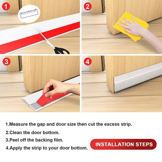 Door Draft Stopper Door Sweep for Exterior Interior Weather Stripping Door Seal