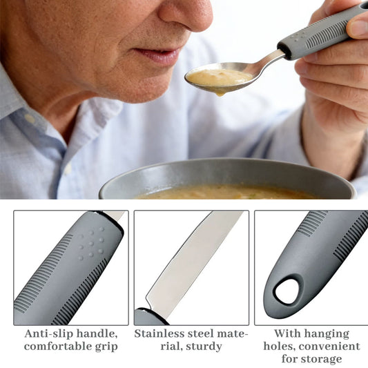 Adaptive Utensils Elderly Utensils Eating Utensils Weighted Handle Spoons Forks