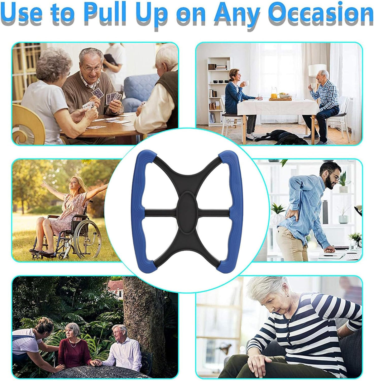 Lift Assists Standing Aid-Handicap Bar with No-Slip Grip Handles