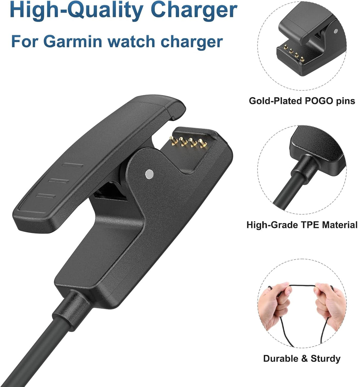 Charger Cable for Garmin Lily Charger