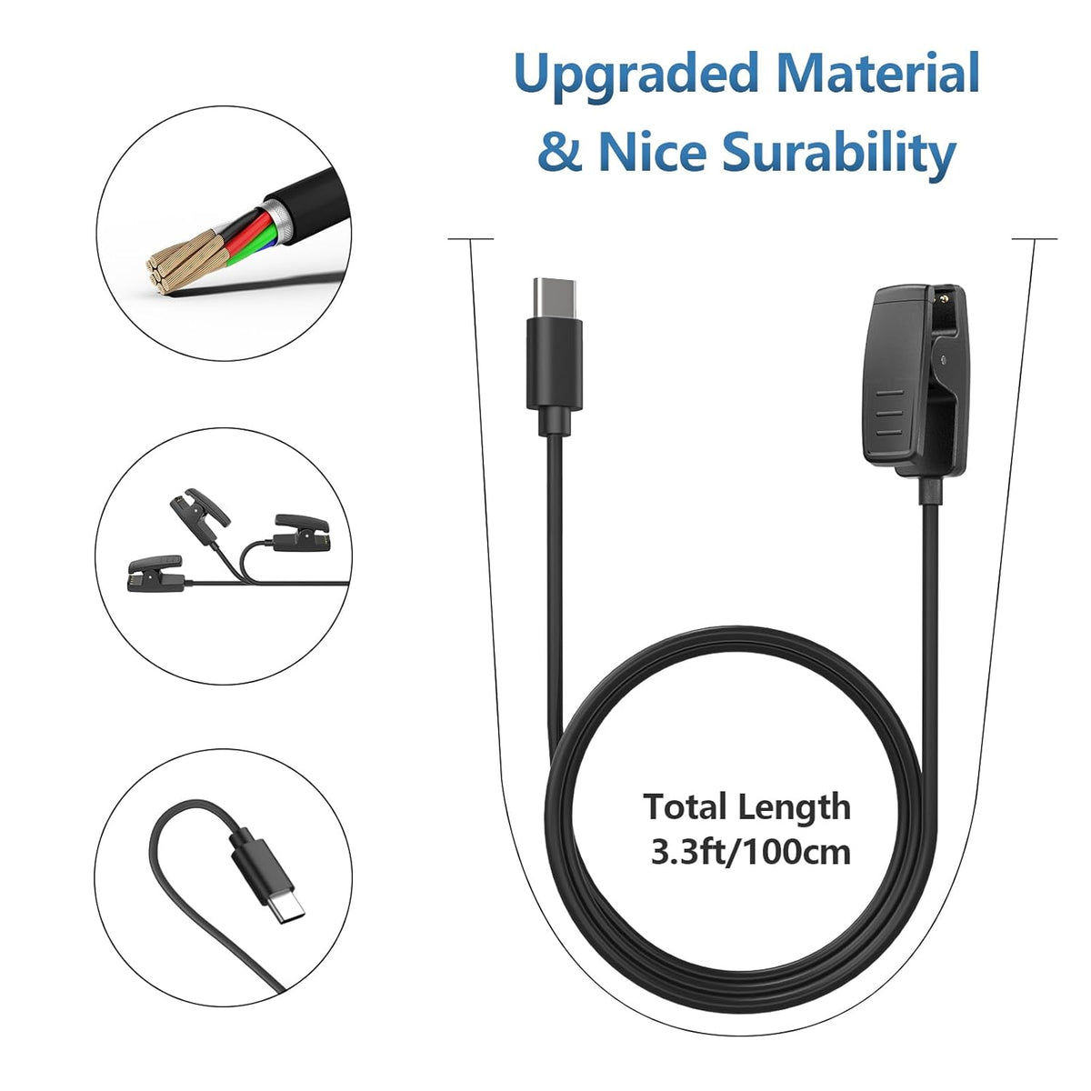 USB C Charger Cable for Garmin Lily Charger