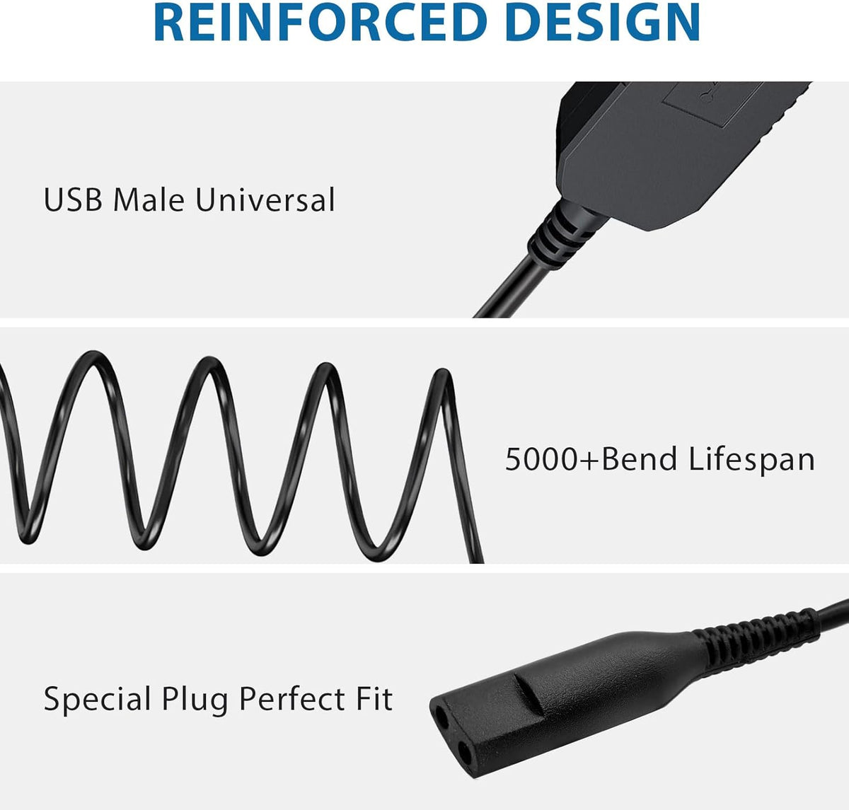 Braun Shaver Charger Charging Cable Replacement