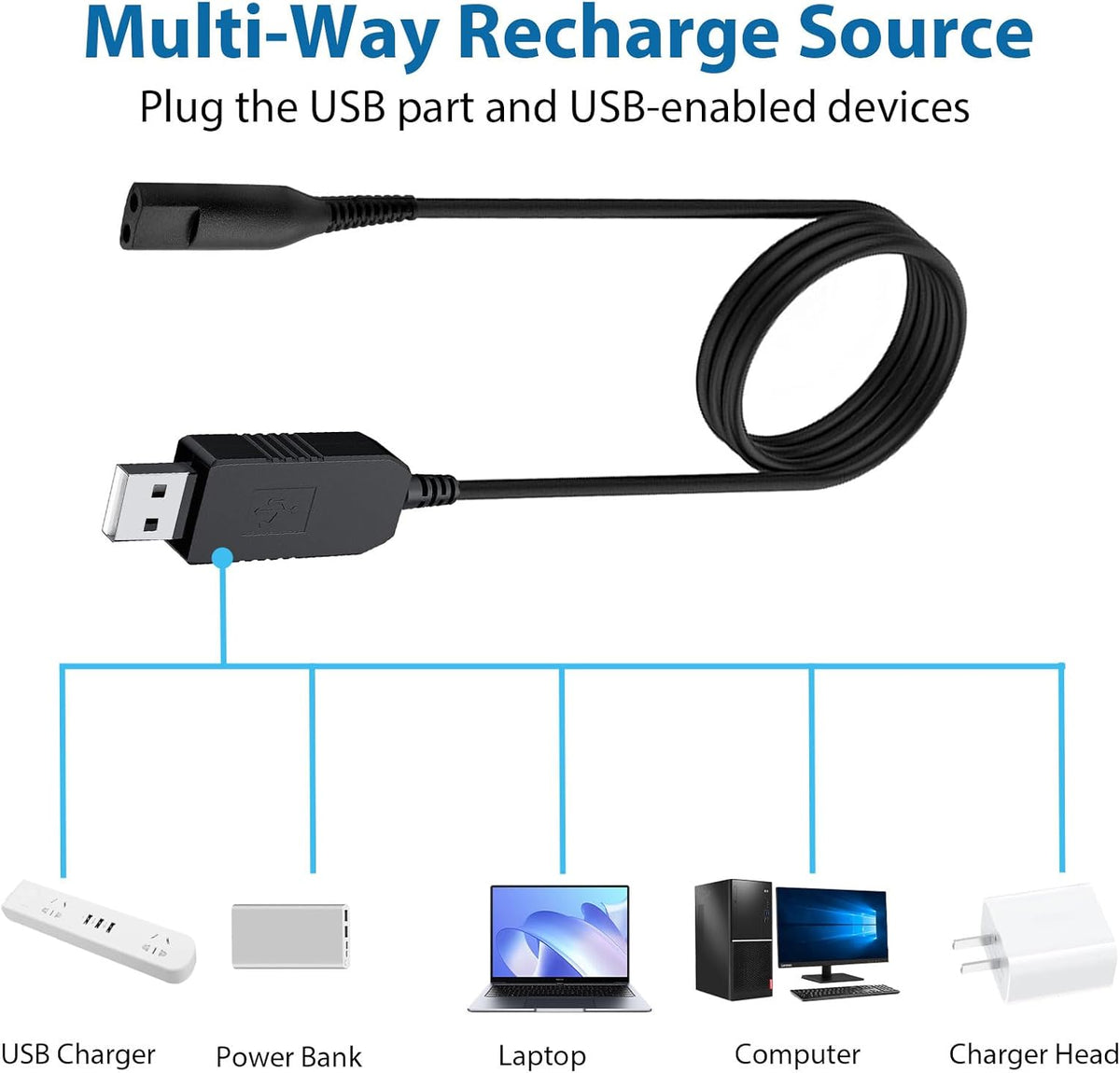 Braun Shaver Charger Charging Cable Replacement