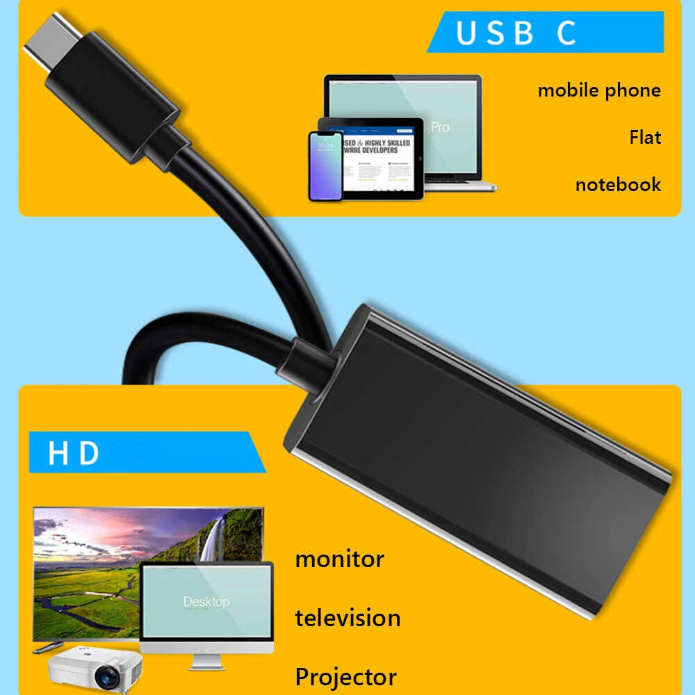 USB C to HDMI Adapter – 4K x 2K Ultra HD Type-C to HDMI Conversion Cable