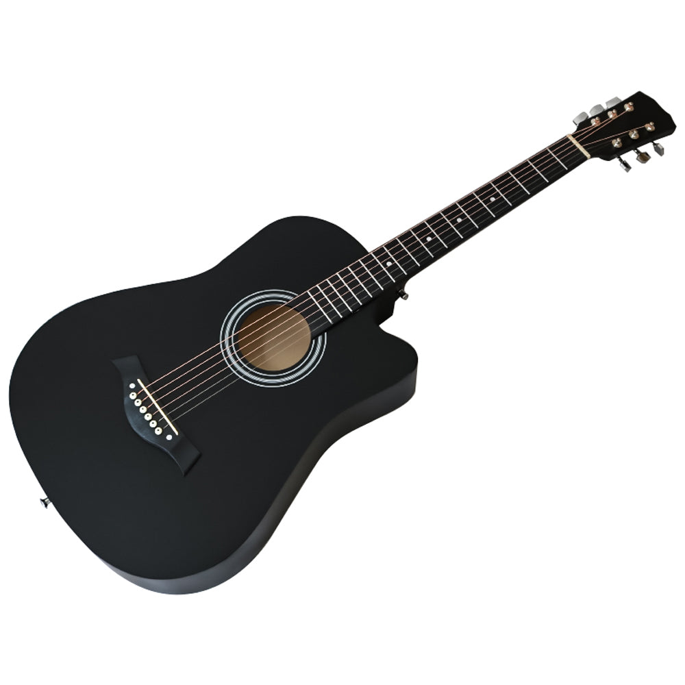 38" Acoustic Guitar Black (With A Free Carry Bag Case)