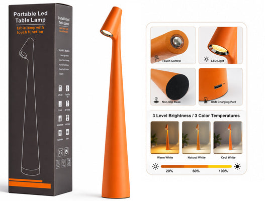 LED Desk Lamp – Portable Cordless Rechargeable Lamp with 2000mAh Battery
