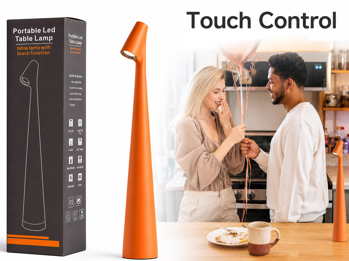 LED Desk Lamp – Portable Cordless Rechargeable Lamp with 2000mAh Battery