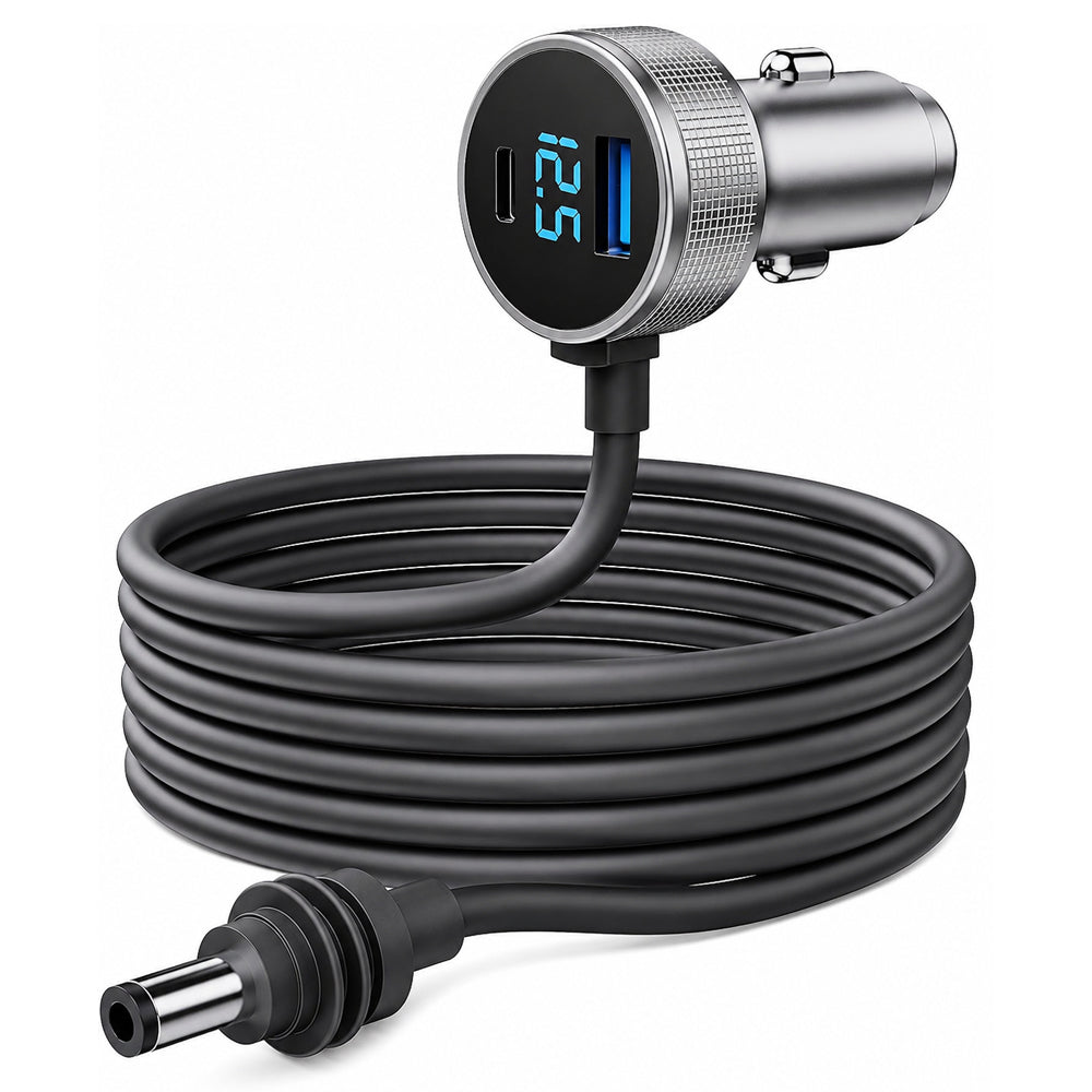 Starlink Mini Car Adapter with 10FT Cable, Dual PD 45W+USB 30W, 12V-24V
