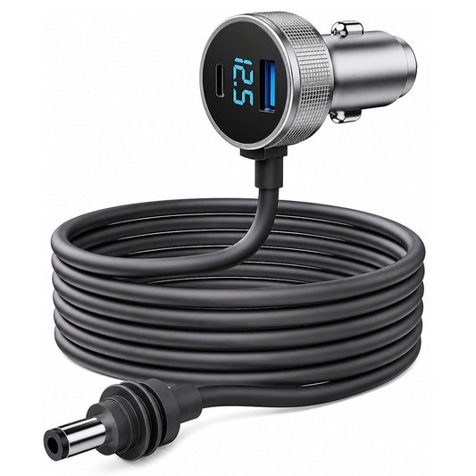 Starlink Mini Car Adapter with 10FT Cable, Dual PD 45W+USB 30W, 12V-24V