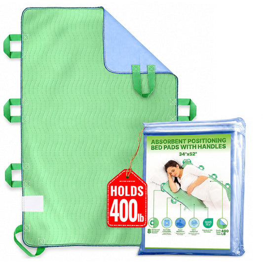 Positioning Bed Pad with 8 Reinforced Handles