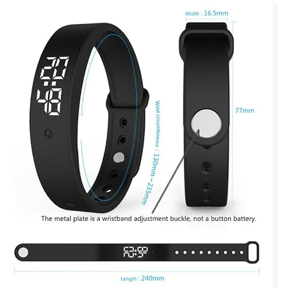 Vibrating Alarm Wristband – Vibrating Alarm Watch with 10 Timers