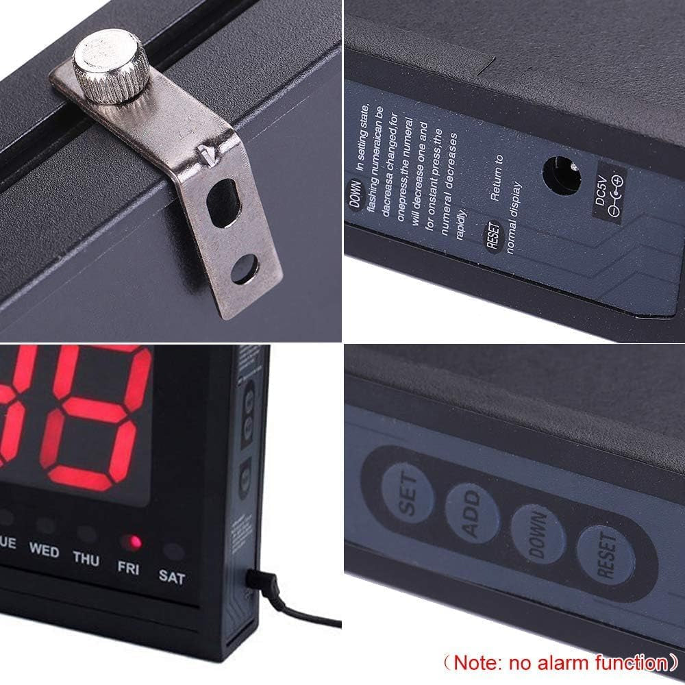 Digital Wall Clock Large Display LED Clock 18"