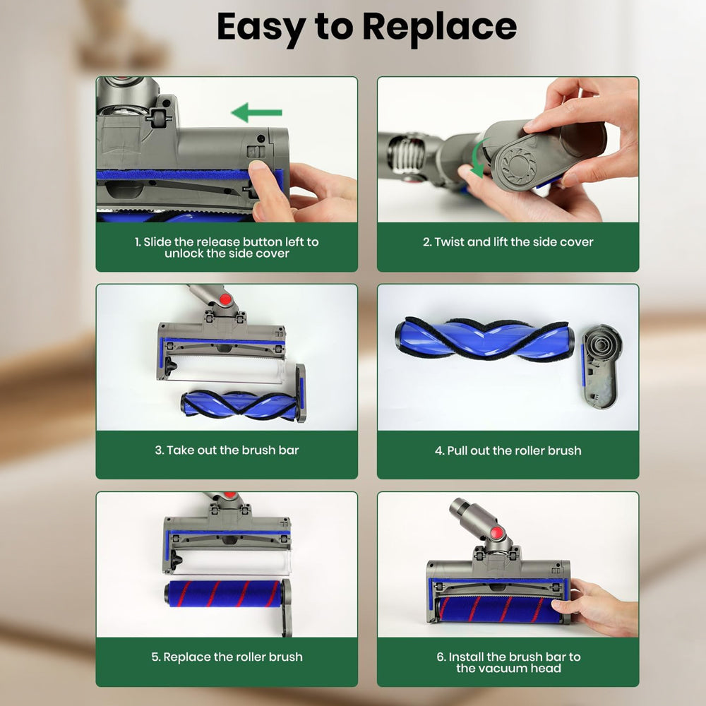 Quick-Release Vacuum Head Compatible with Dyson V7 V8 V10 V11 V15 Vacuum
