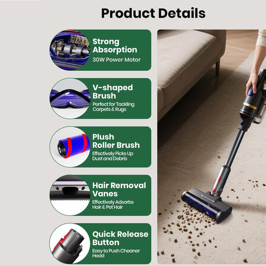 Quick-Release Vacuum Head Compatible with Dyson V7 V8 V10 V11 V15 Vacuum