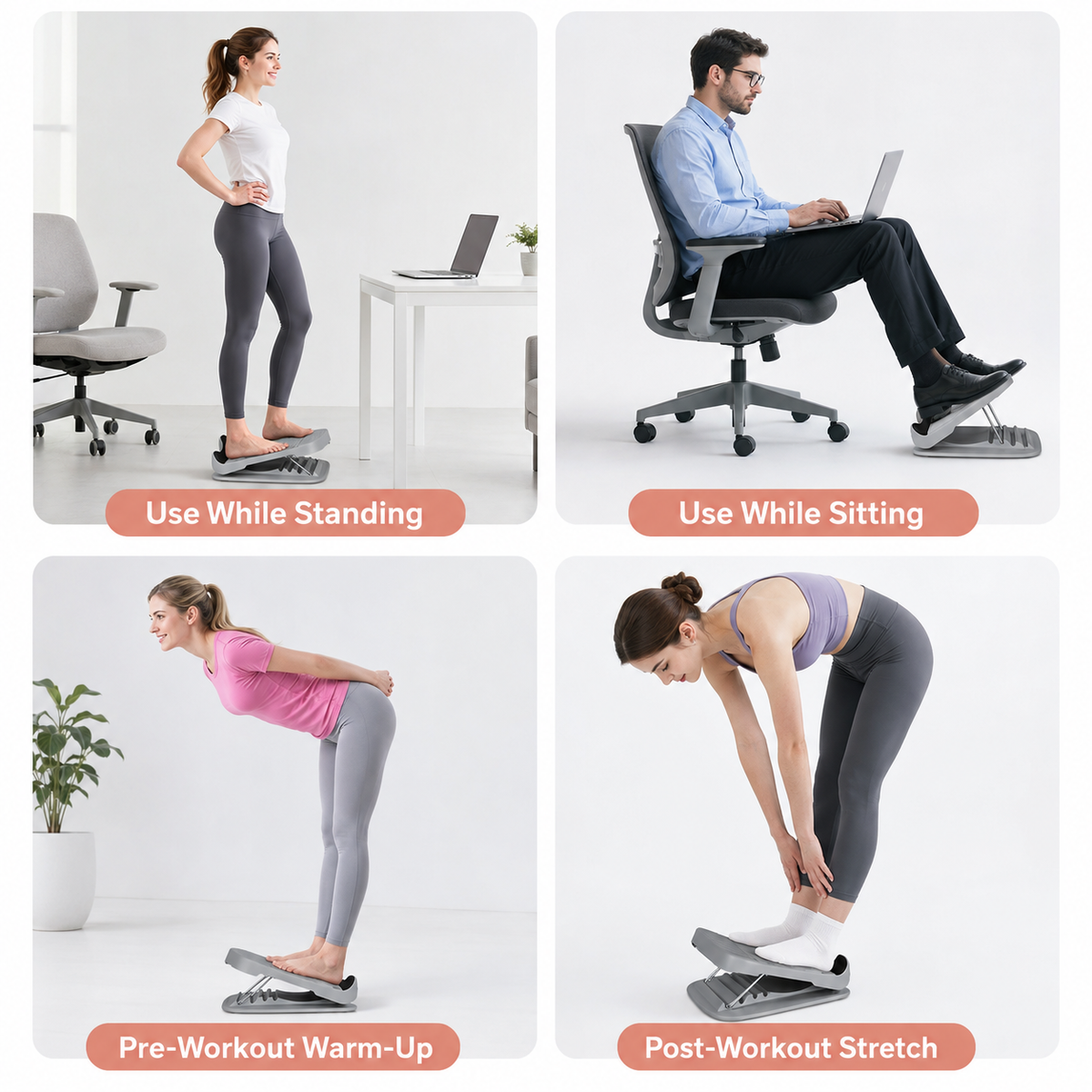 Adjustable Wooden Slant Board for Calf Stretching