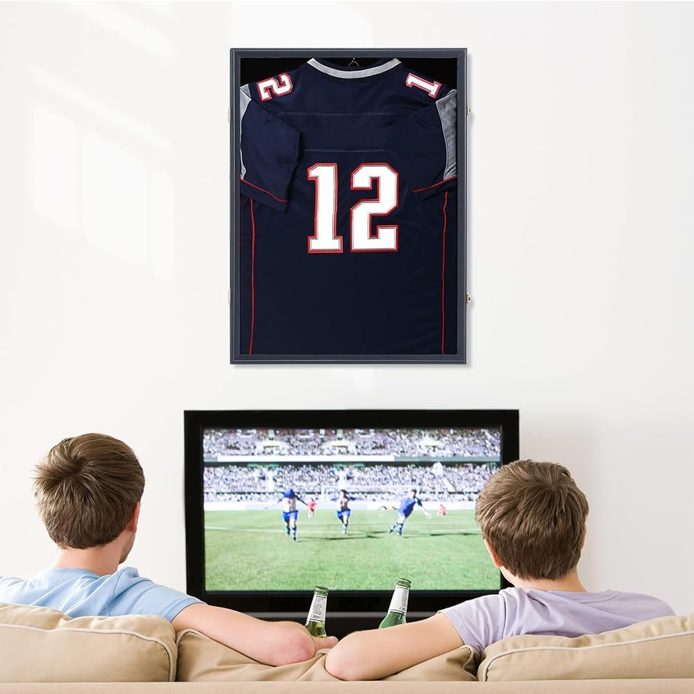 Jersey Shadow Box Frame Sports Memorabilia Display Case Lockable