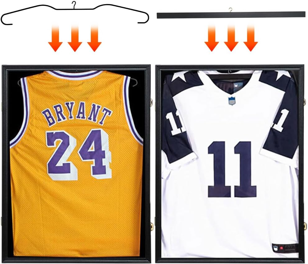 Jersey Shadow Box Frame Sports Memorabilia Display Case Lockable