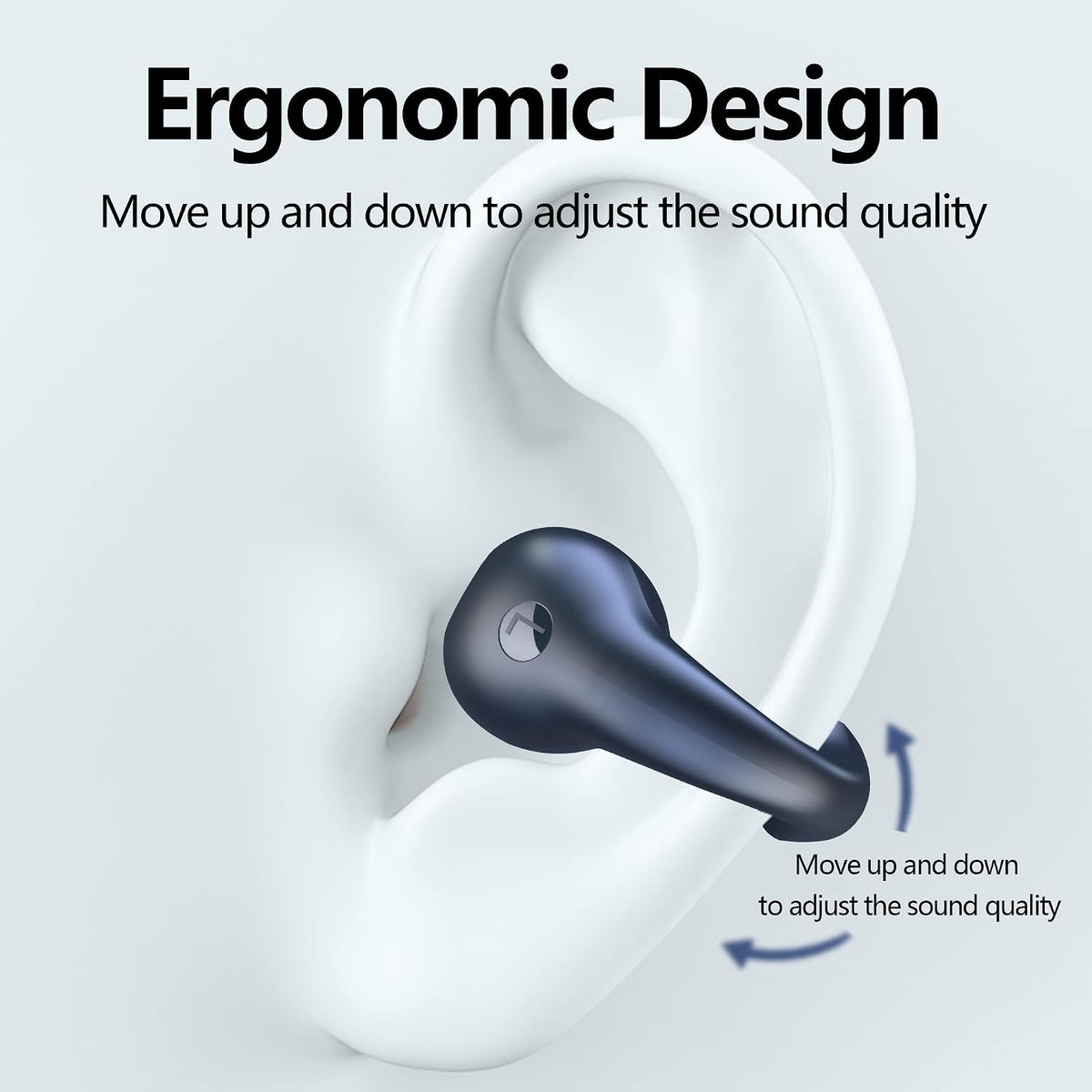 Open Ear Clip Headphones, Wireless Earbuds Bluetooth Earphones