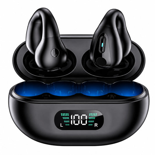 Open Ear Clip Headphones, Wireless Earbuds Bluetooth Earphones