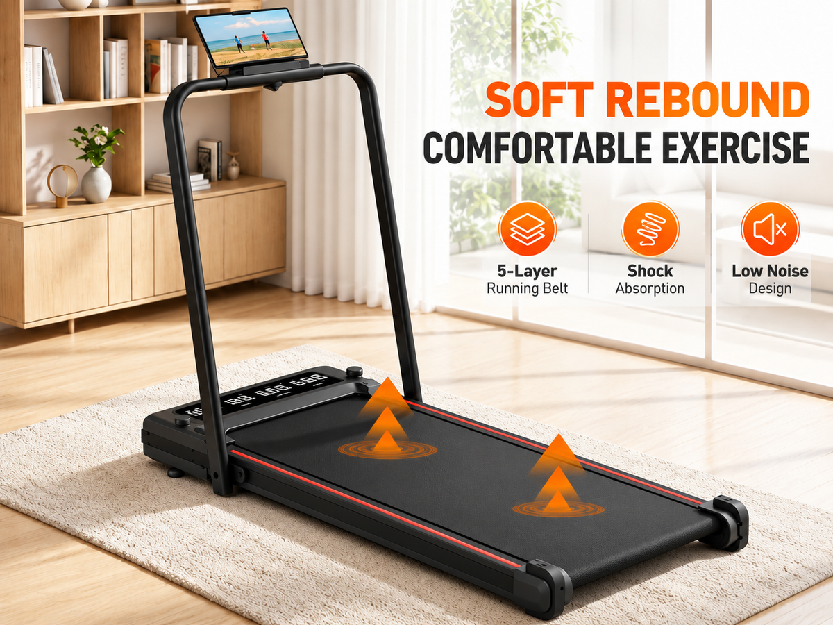 Compact Motorised Treadmill - 140kg, Bluetooth, 3.5HP