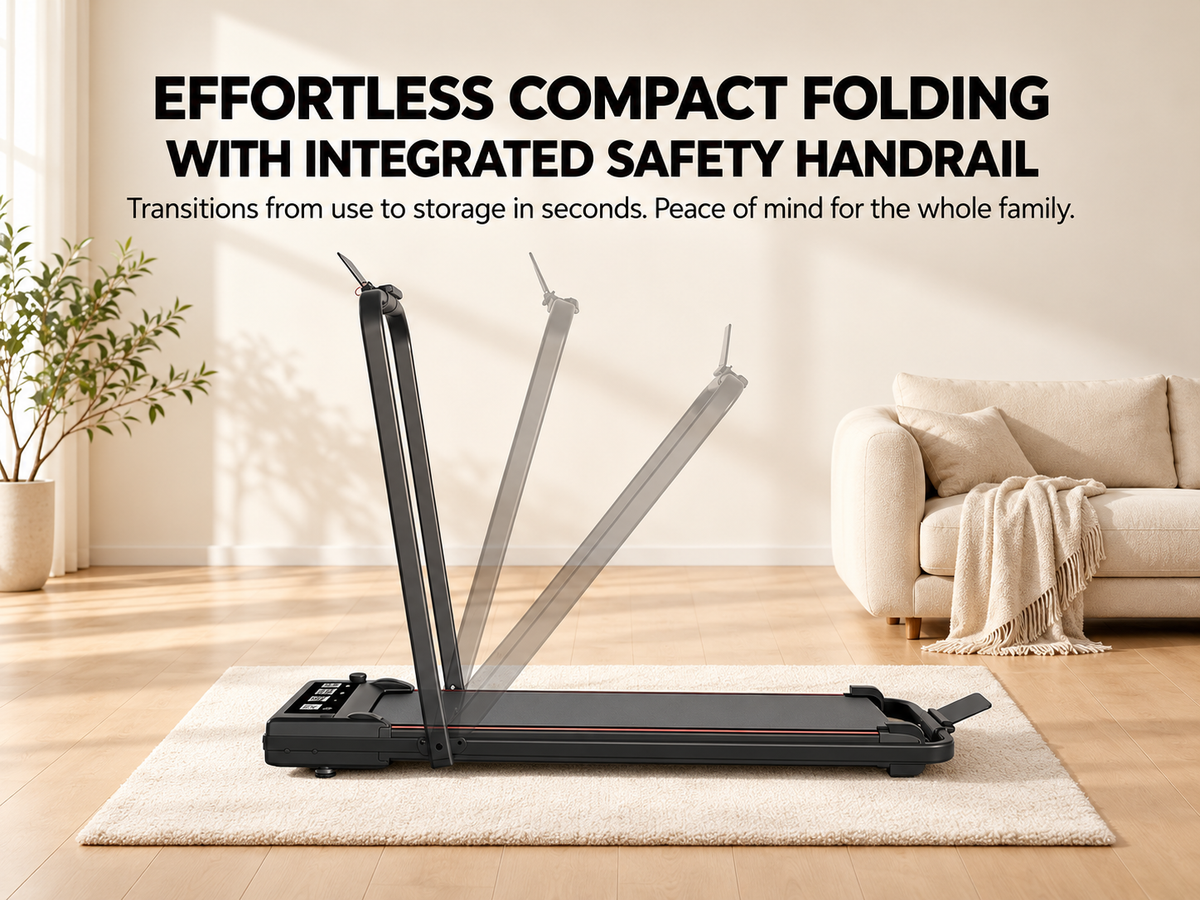 Compact Motorised Treadmill - 140kg, Bluetooth, 3.5HP