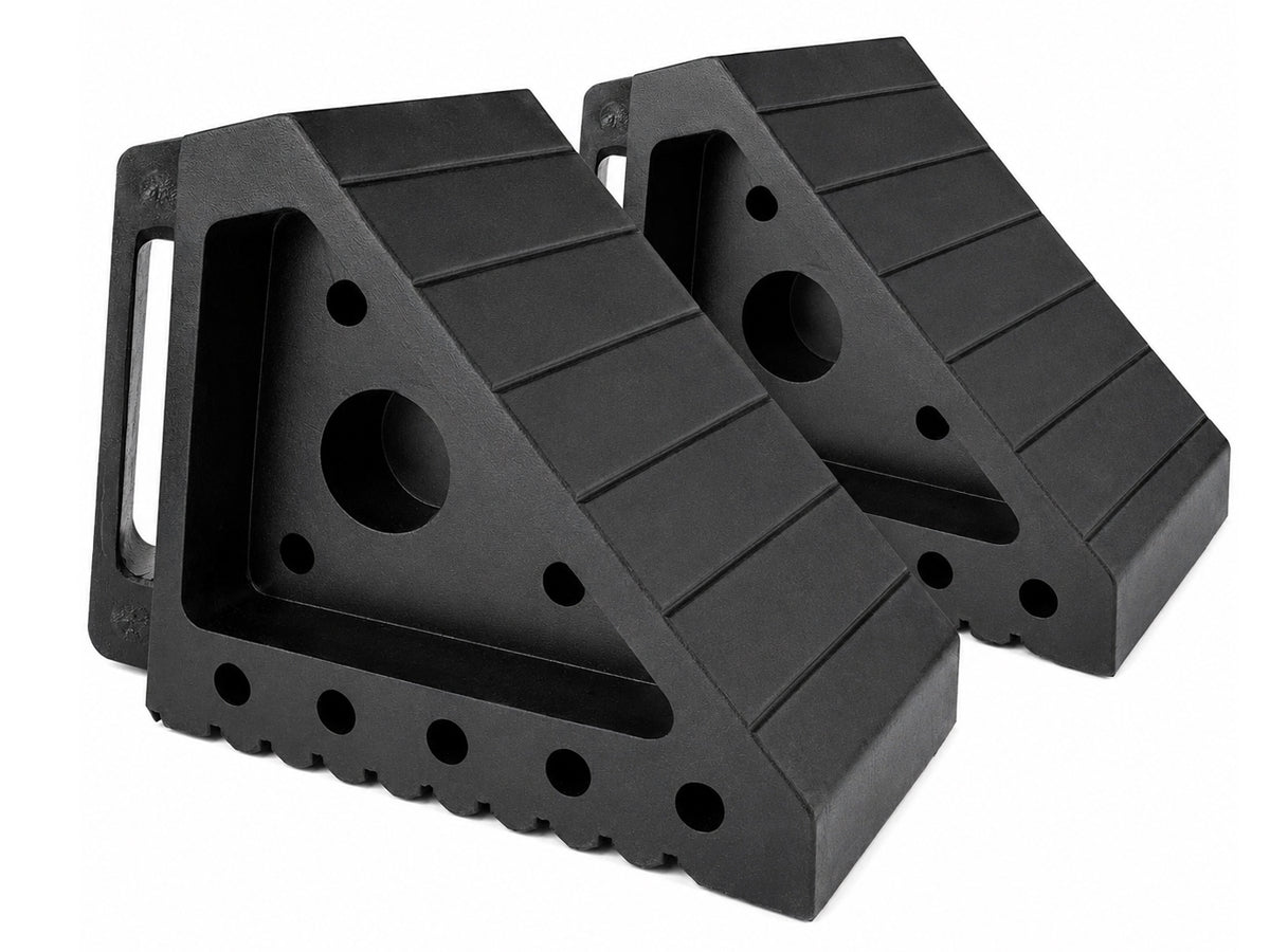 LARGE Safety Wheel Chocks – 2-Pack Heavy-Duty Non-Slip Vehicle Tire Stops
