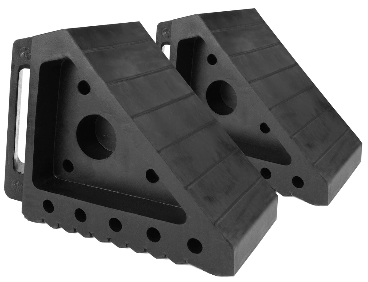 LARGE Safety Wheel Chocks – 2-Pack Heavy-Duty Non-Slip Vehicle Tire Stops