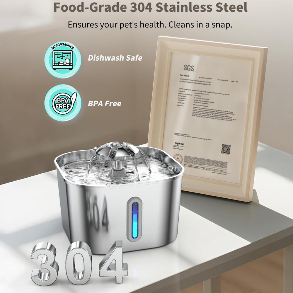 Cat Water Fountain Stainless Steel
