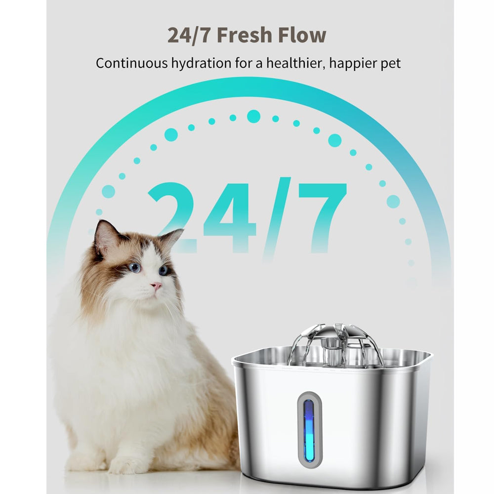 Cat Water Fountain Stainless Steel