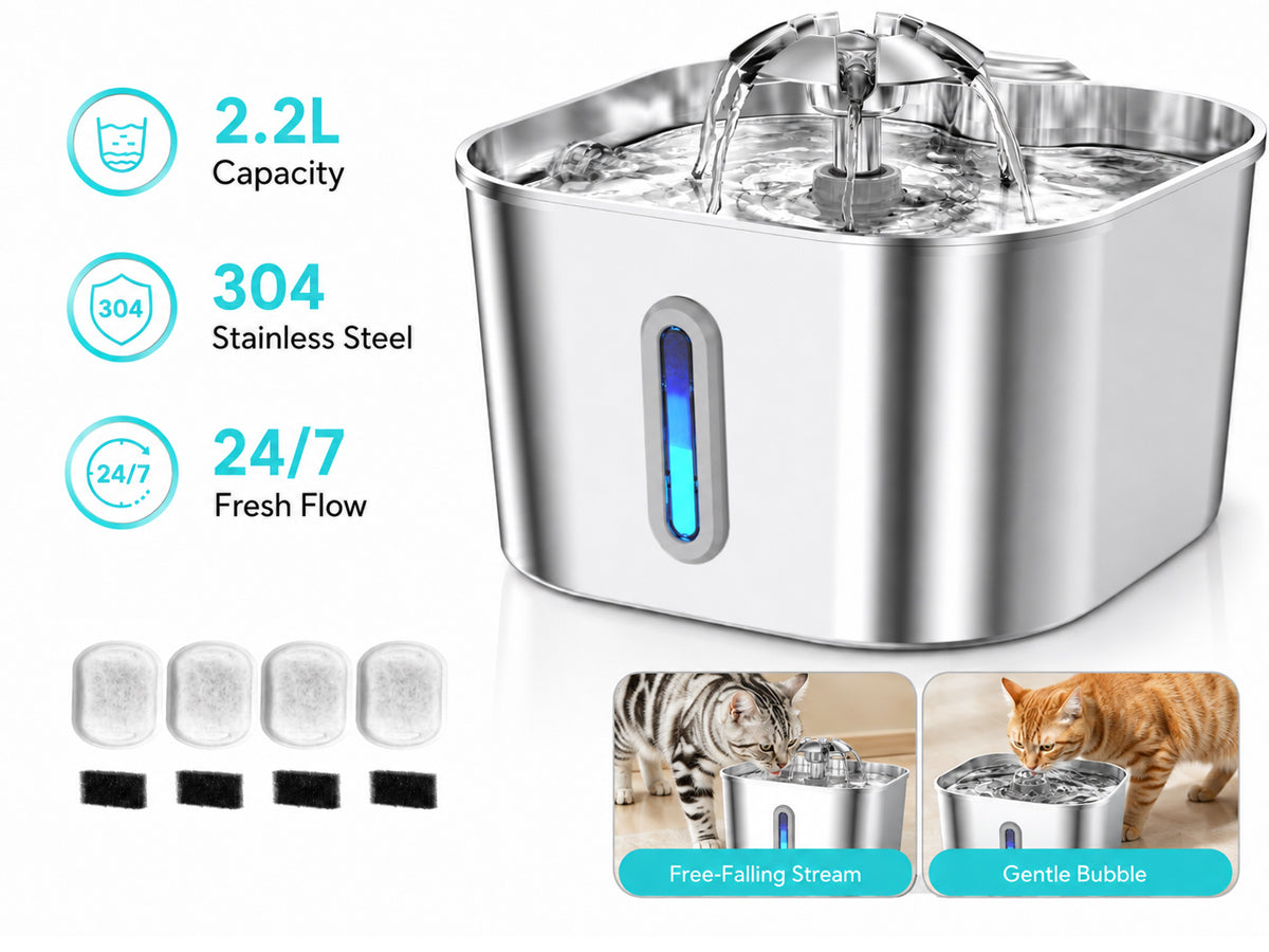 Cat Water Fountain Stainless Steel