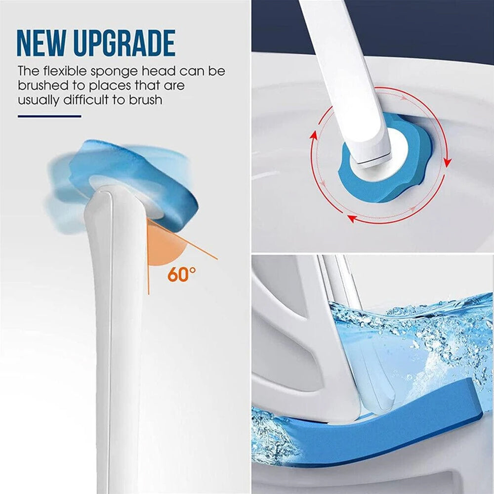 Toilet Brush Holder Set – Disposable Toilet Wand with 16 Replacement Heads