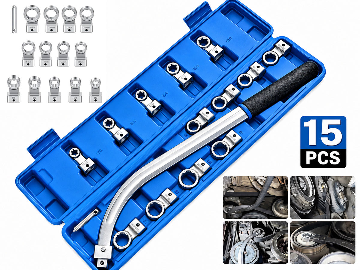 15PCS Serpentine Drive Belt Tool Kit