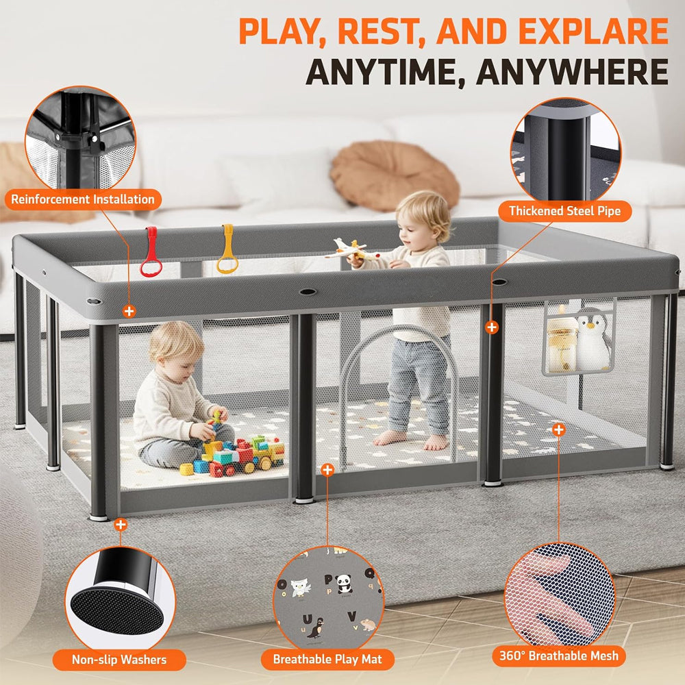 Playpen Foldable Playard with Mat