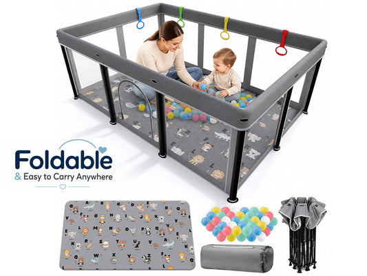 Playpen Foldable Playard with Mat