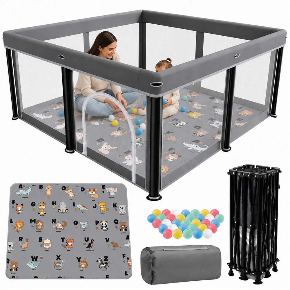 Playpen Foldable Playard with Mat