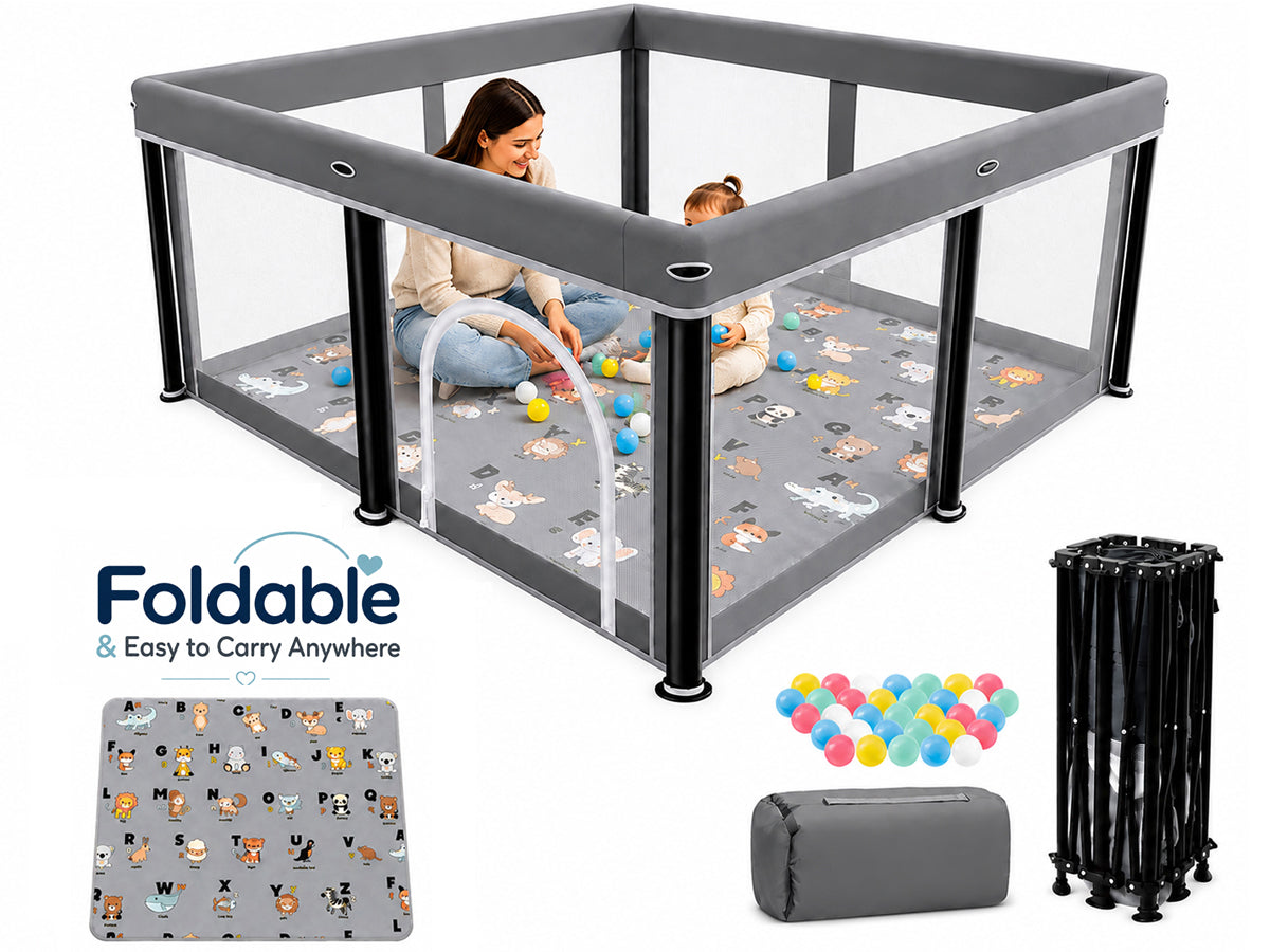 Playpen Foldable Playard with Mat