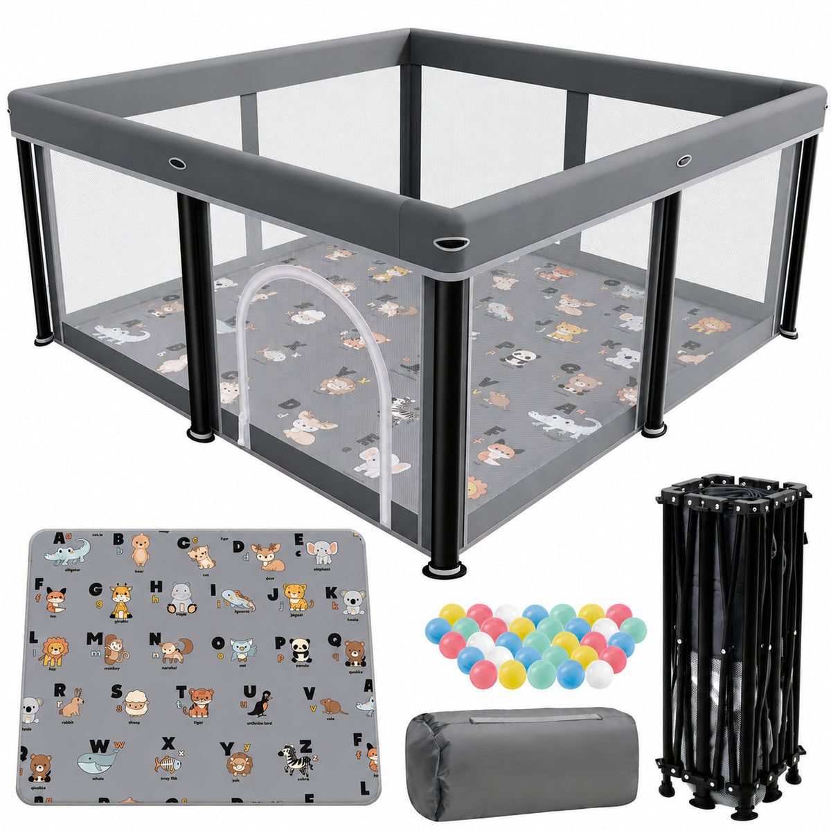 Playpen Foldable Playard with Mat