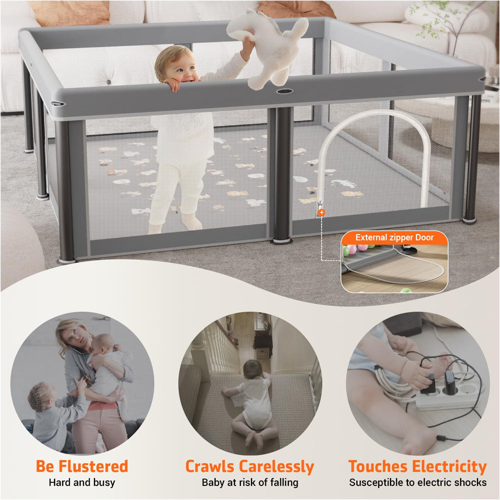 Playpen Foldable Playard with Mat