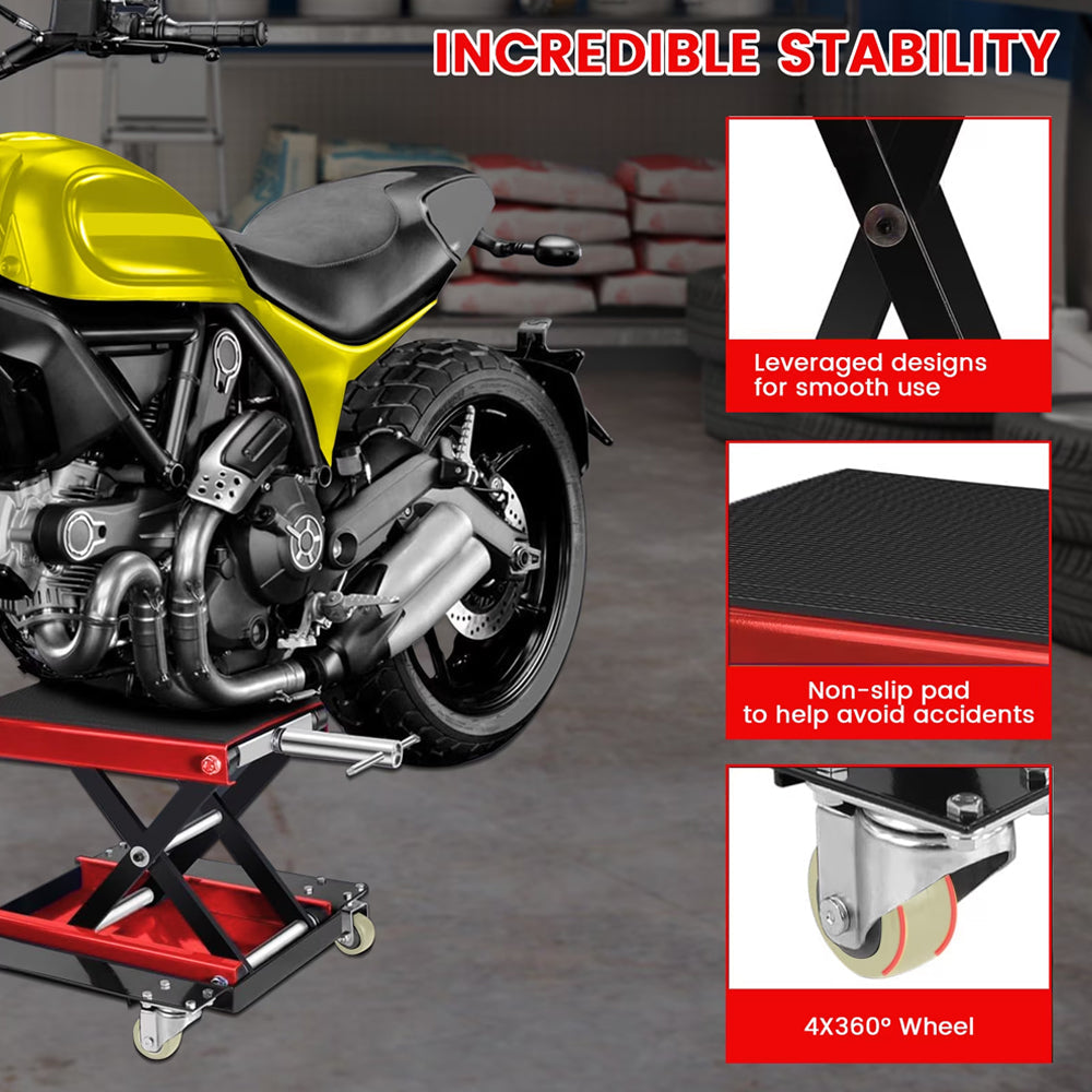 Motorcycle Scissor Lift Stand with Pad